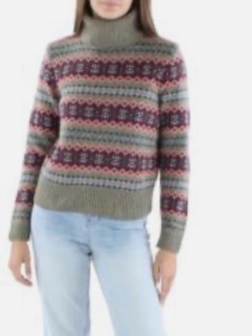 🆕Ralph Lauren Fair Isle Wool Blend Turtleneck Sweater